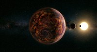 AN "IMPROBABLE" PLANETARY SYSTEM: COMPACT, COPLANAR, AND SHAPED BY A BROWN DWARF