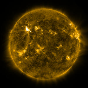 Solar Storm and auroras in progress