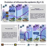 The role of the Sun in the spread of viral respiratory diseases