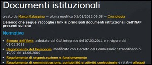 Documenti istituzionali